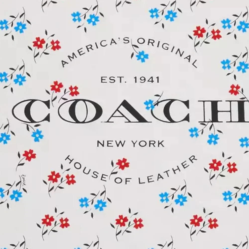 Coach Boardwalk Floral Print Silk Bandana nwt in packaging - Picture 2 of 5